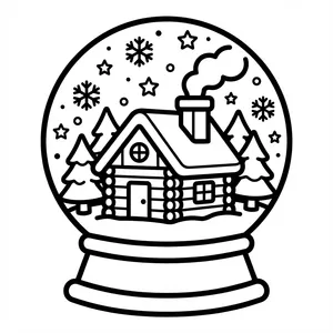 Ship in a Bottle Coloring Page Ship in a bottle sailing on waves.