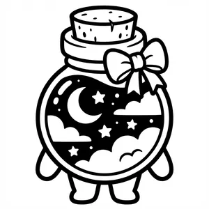 Spa Cucumber Jar Coloring Page Spa day cucumbers in a jar.